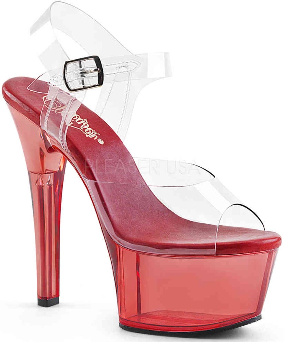 EU 35 = US 5 | ASPIRE-608T | 6 Heel, 2 1/4 Tinted PF Ankle Strap Sandal